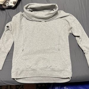 Lululemon funnel neck light grey pullover sweatshirt. Size 8.